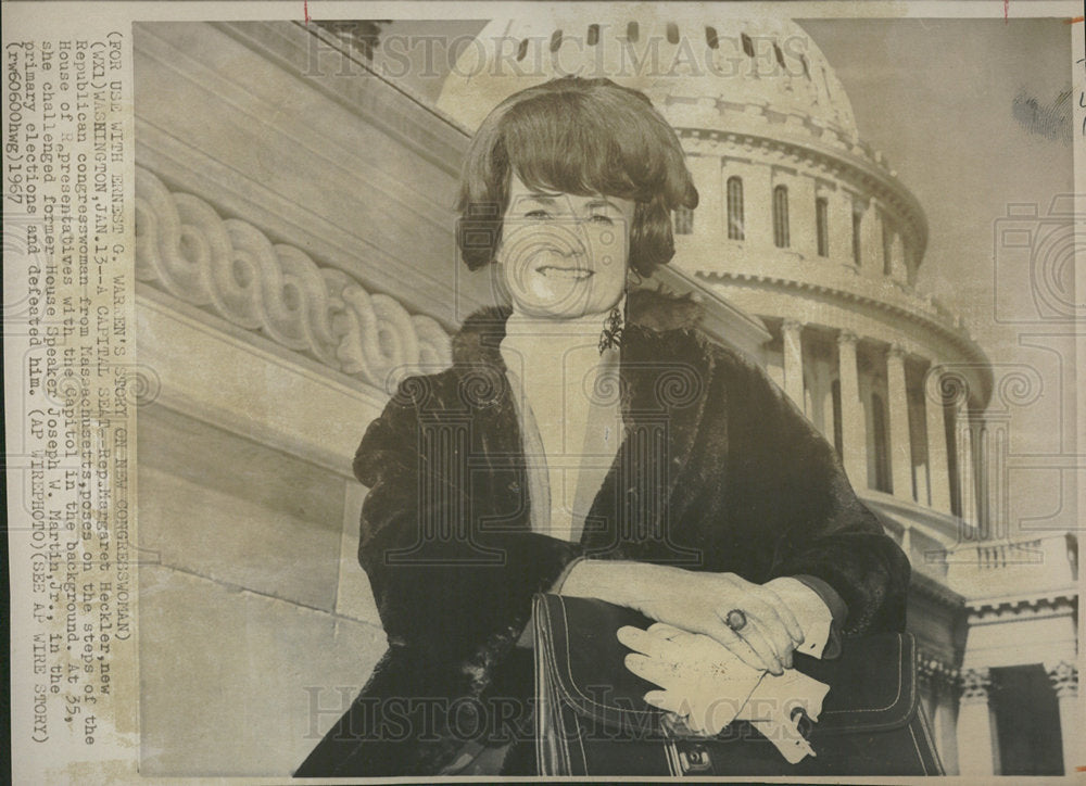1967 Press Photo Rep. Margaret Heckler, Massachusetts - Historic Images