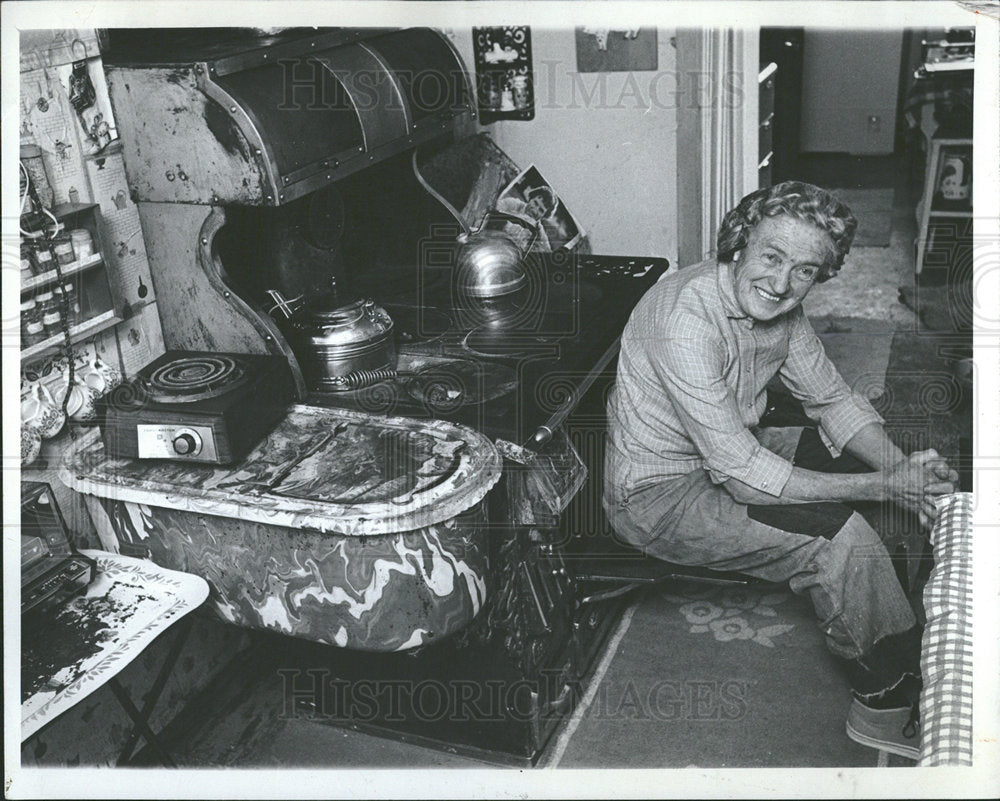 1977 Press Photo Anna Erickson Rancher - Historic Images
