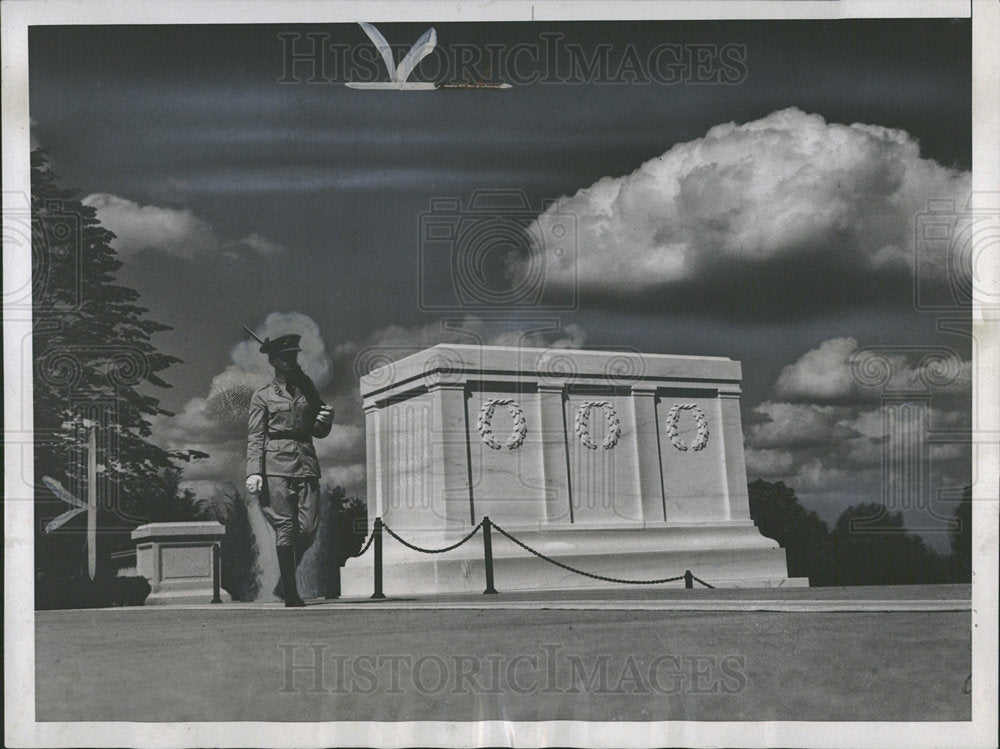 1938 Press Photo Arlington Unknown Soldier SEntry - Historic Images