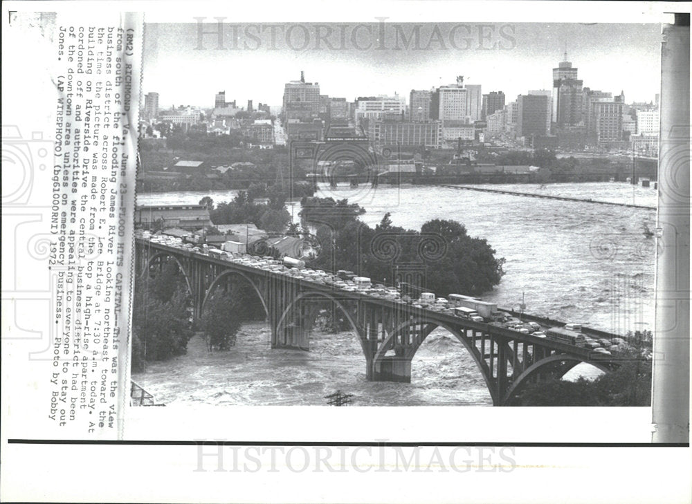 1972 Press Photo James River Flooding - Historic Images