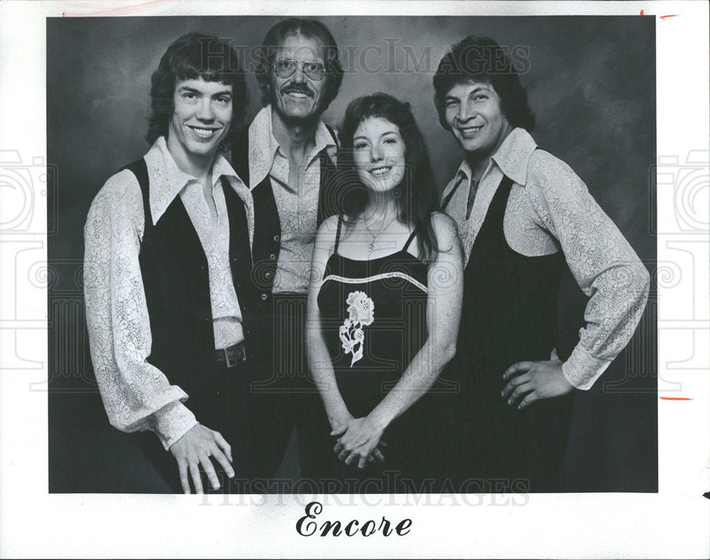 1981 Press Photo Entertainment Group Encore Promo - Historic Images