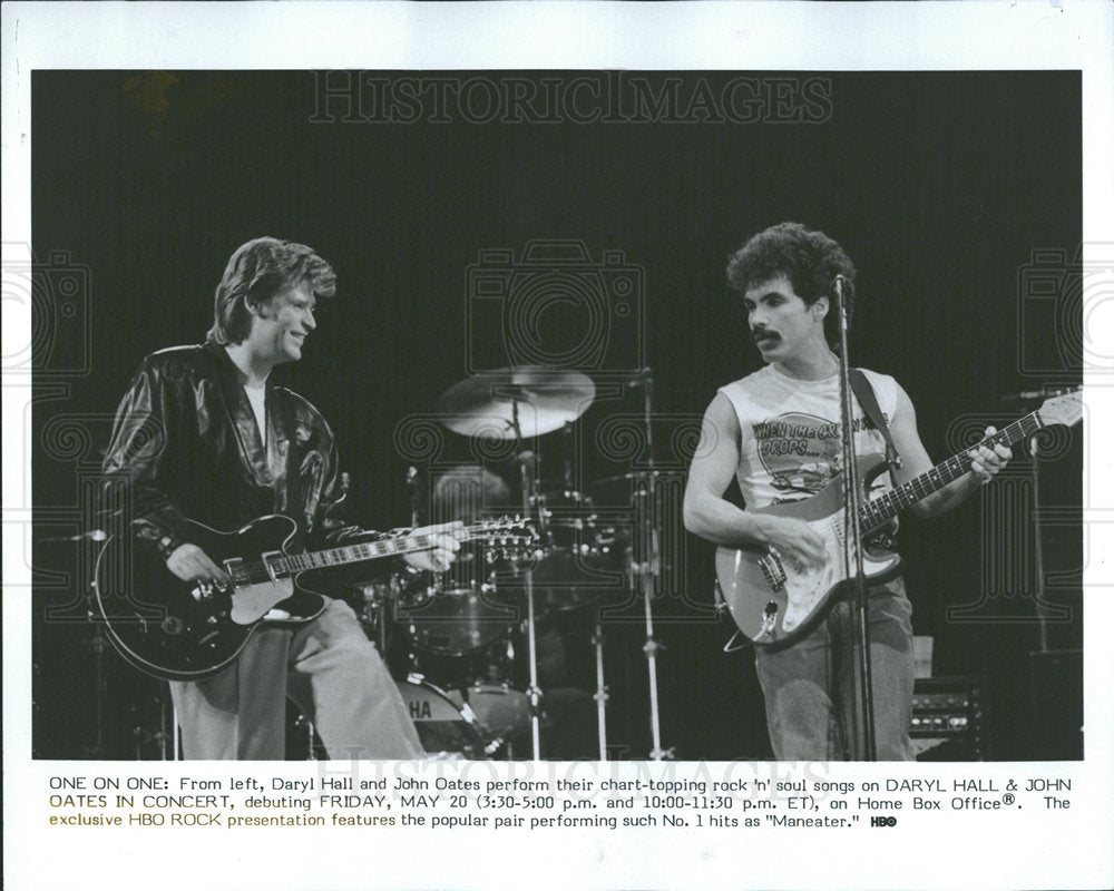 1983 Press Photo Daryl Hall & John Oates Pop Rock Music - Historic Images