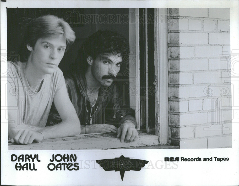 1981 Press Photo Hall & Oates Daryl Hall John Oates duo - Historic Images