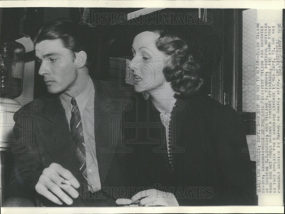 1938 Press Photo Ellen Wilson McAdoo &amp; William Henshaw - Historic Images