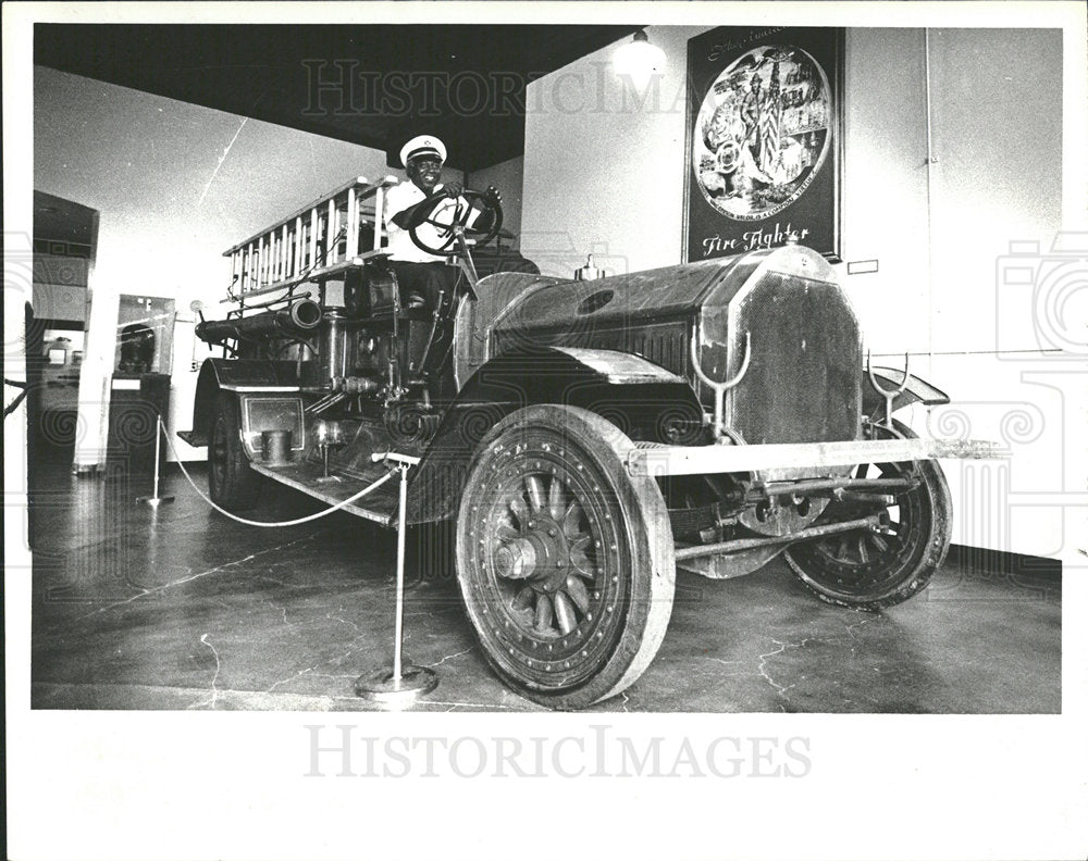 1980 Press Photo historical fire engine Detroit - Historic Images