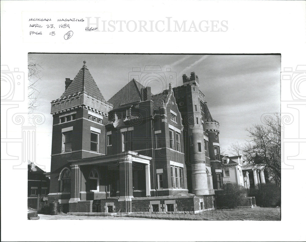 1989 Press Photo The Shannons' Castle,Detroit - Historic Images