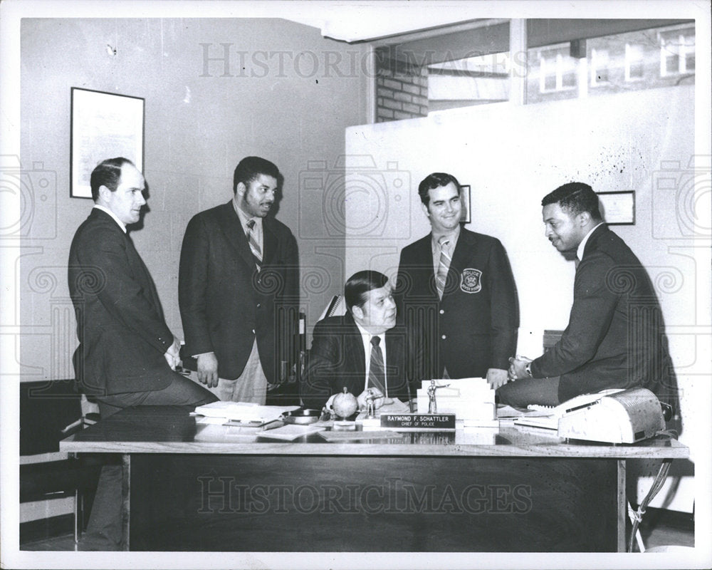 1971 Press Photo River Rouge Police Officers - Historic Images