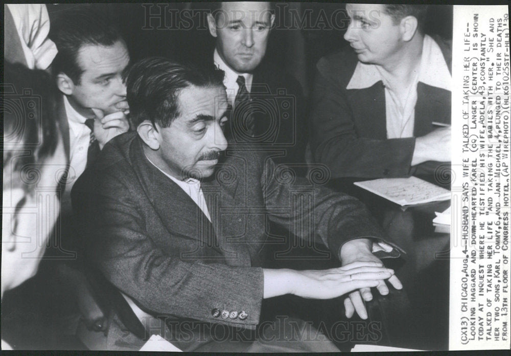 1939 Press Photo Chicago Husband Testifying Wife Death - Historic Images