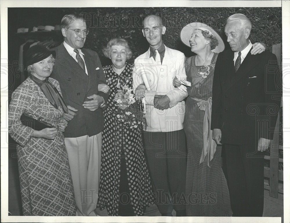 1936 Press Photo Actor Couple Gleason Celebrate Anniv - Historic Images