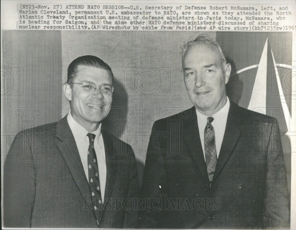 1965 Press Photo Secretary of Defense Robert McNamara - Historic Images