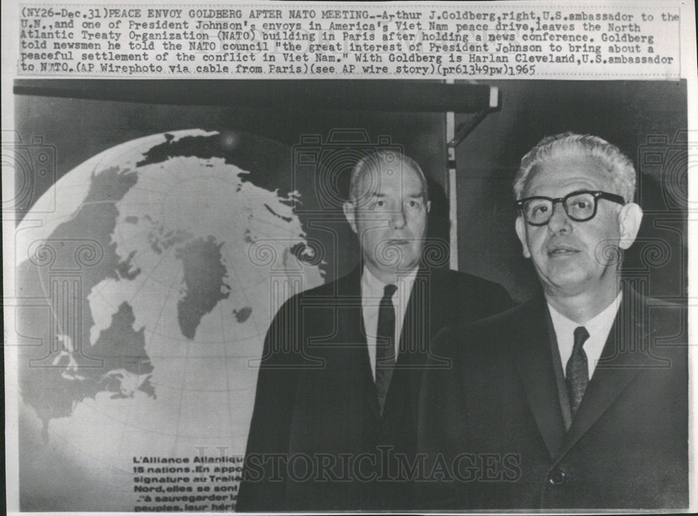 1966 Press Photo Goldberg U.S. ambassador UN Vietnam - Historic Images