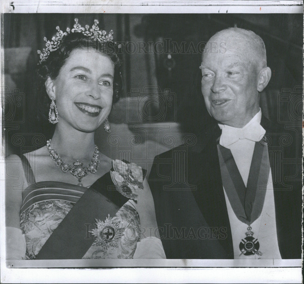 1957 Queen Elizabeth President Eisenhower-Historic Images