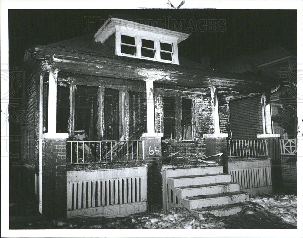 1990 Press Photo Detroit Fires - Historic Images