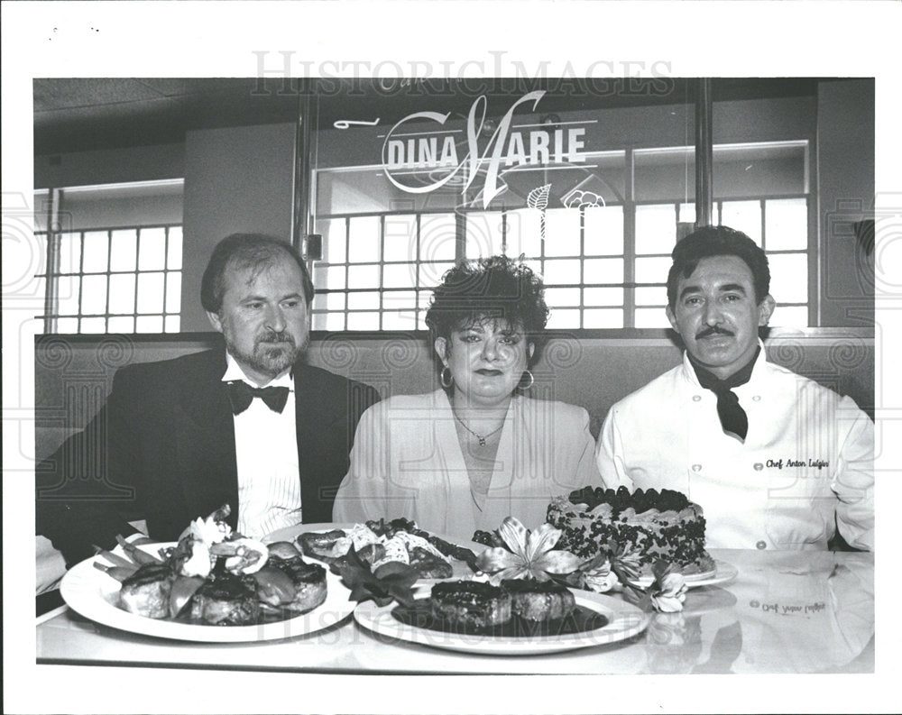 1993 Press Photo Lee Ivezaj &amp; Marie Lulgjuri Restaurant - Historic Images