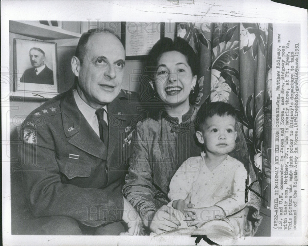 1951 Press Photo Army Lt General Matthew Ridgeway - RRY07329 - Historic Images
