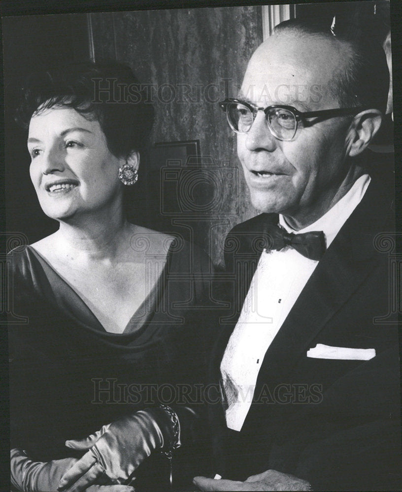 1961 Press Photo Socialite Couple Attending Bonfils  - Historic Images