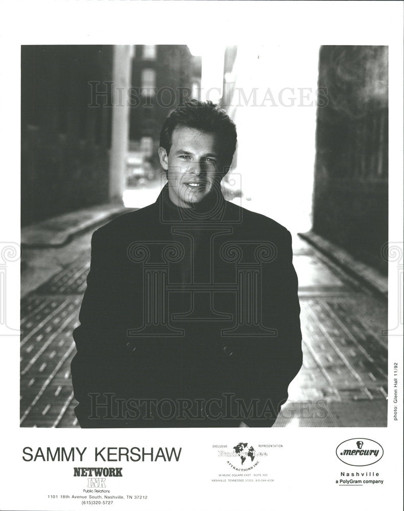 1993 Press Photo Entertainer Sammy Kershaw Promo Shot - Historic Images