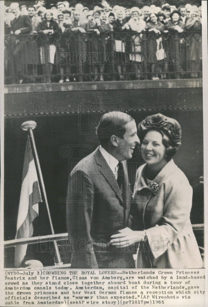 1965 Press Photo Netherlands Princess Beatrix Amsberg - Historic Images