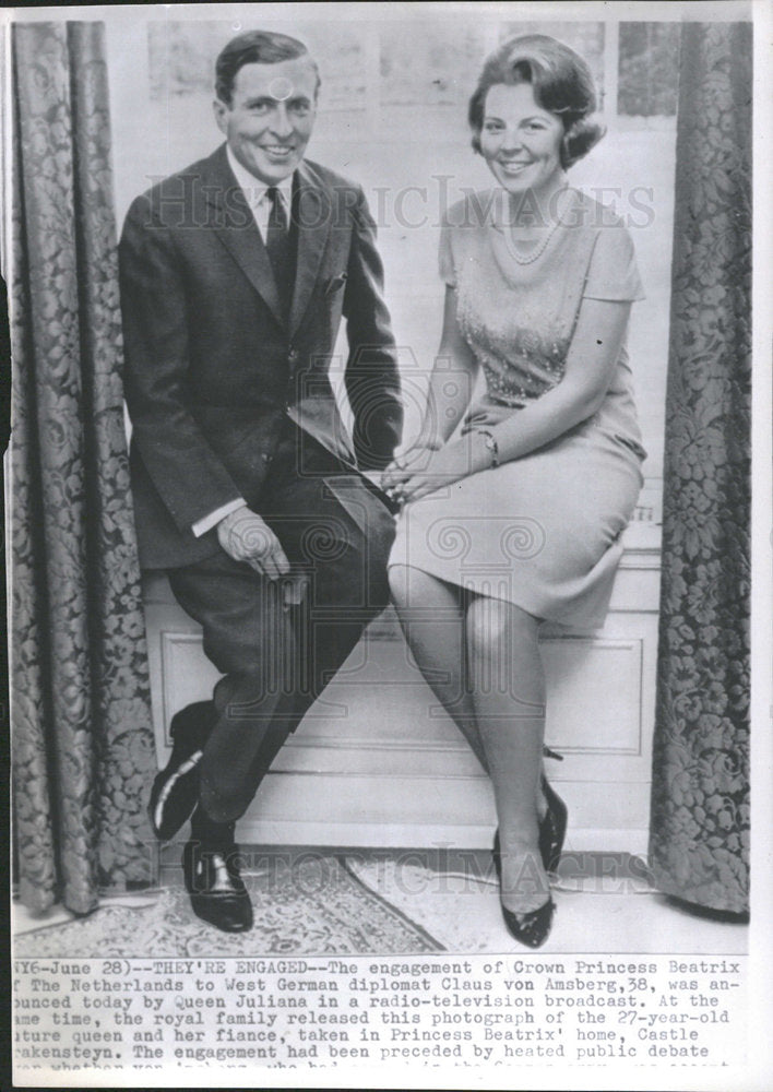 1965 Press Photo Netherlands Princess Beatrix Amsberg - Historic Images