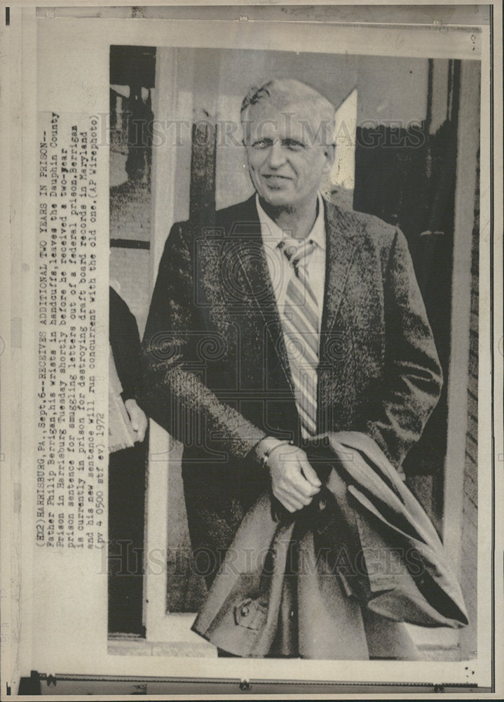 1972 Press Photo Philip Berrigan in Prison - Historic Images