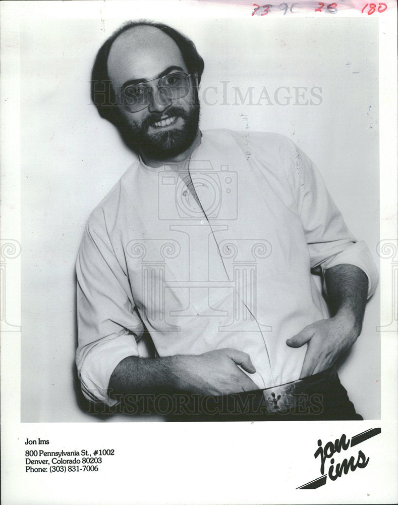 1987 Press Photo Singer Jon Ims - Historic Images
