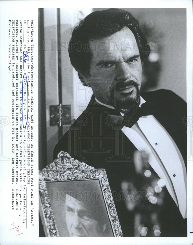 1978 Press Photo Actor Michael Kidd - Historic Images