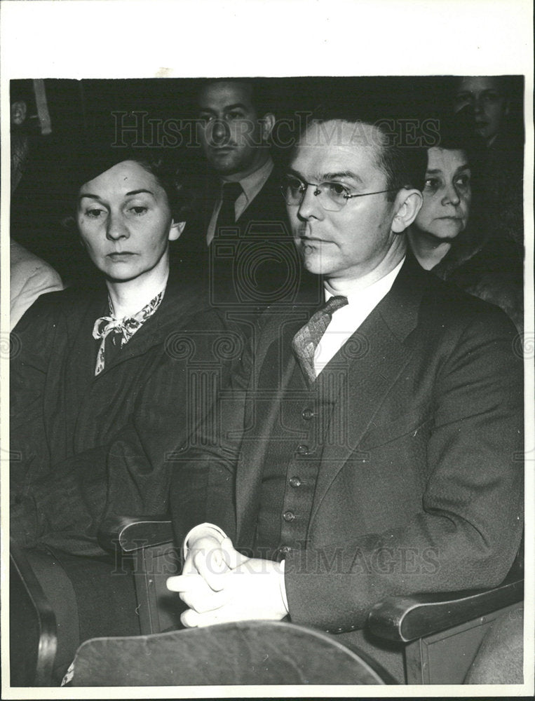 1938 Press Photo Mrs Marrene Kimmel Hears Testify - Historic Images