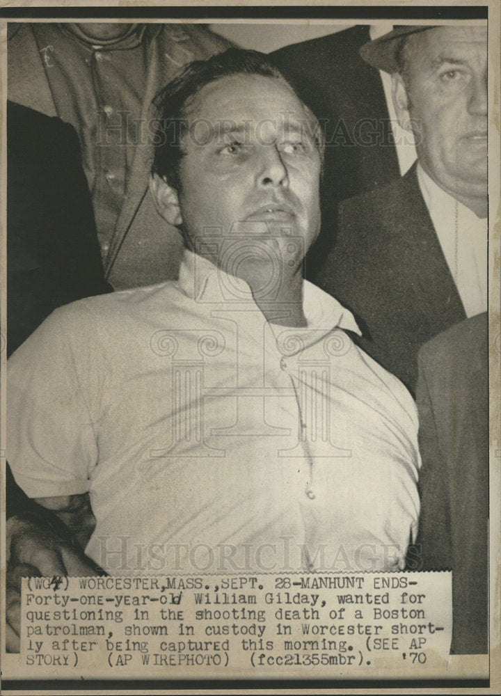 1970 Press Photo William Gilday Murder Suspect Boston - Historic Images