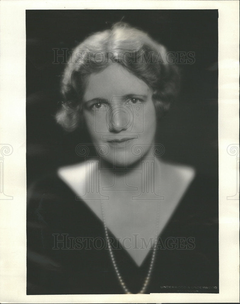 1932 Press Photo Portrait Study Mrs Hurley Pol Wife - Historic Images