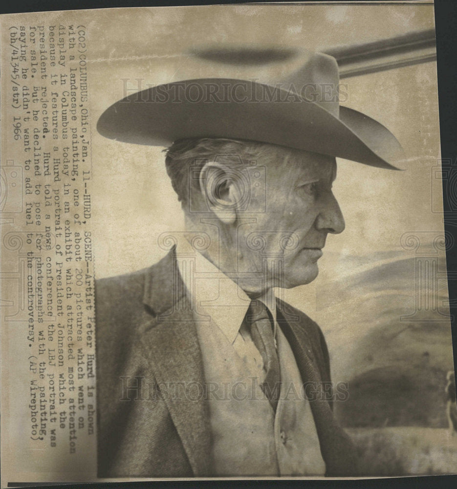 1967 Press Photo Peter Hurd American Artist - Historic Images