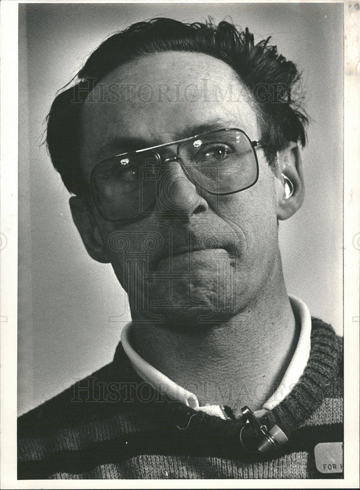 1987 Press Photo Alva Barnes Deaf - Historic Images