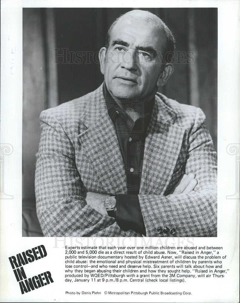 1979 Press Photo Raised In Anger Special Host Asner - Historic Images