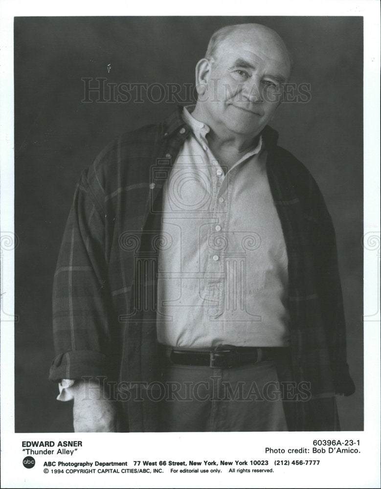 1995 Press Photo Edward Asner Thunder Alley - Historic Images