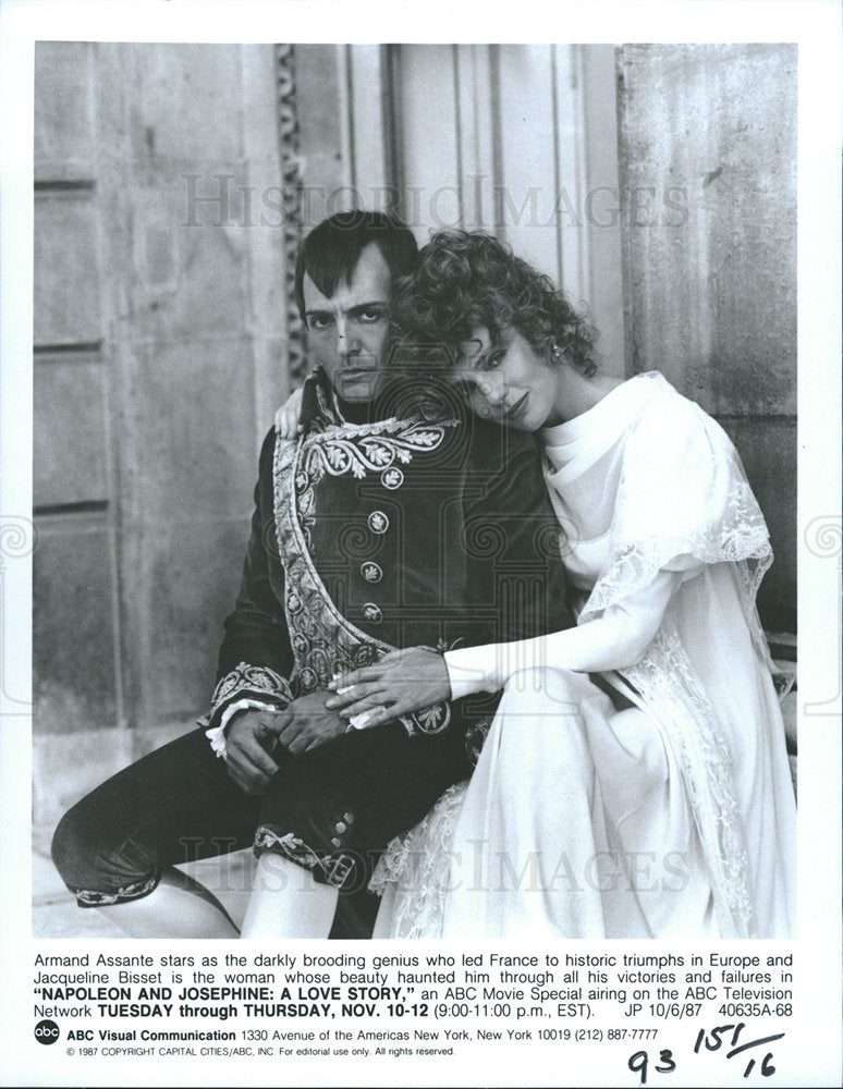 1987 Press Photo Napoleon Josephine Film Actors Assante - Historic Images