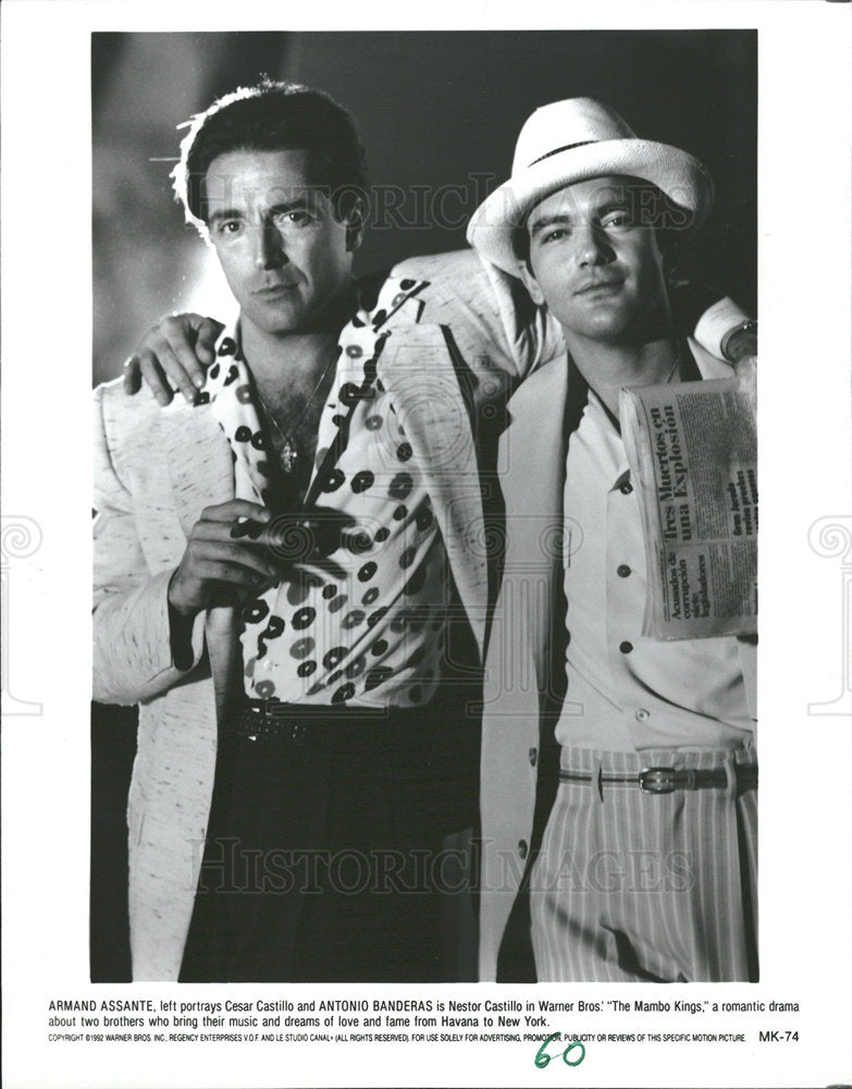 1993 Press Photo Armand Assante Antonio Banderas - Historic Images