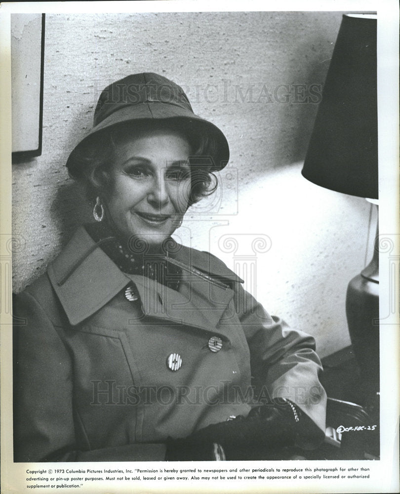 1973 Press Photo Actress Binnie Barnes &quot;40 Carats&quot; - Historic Images