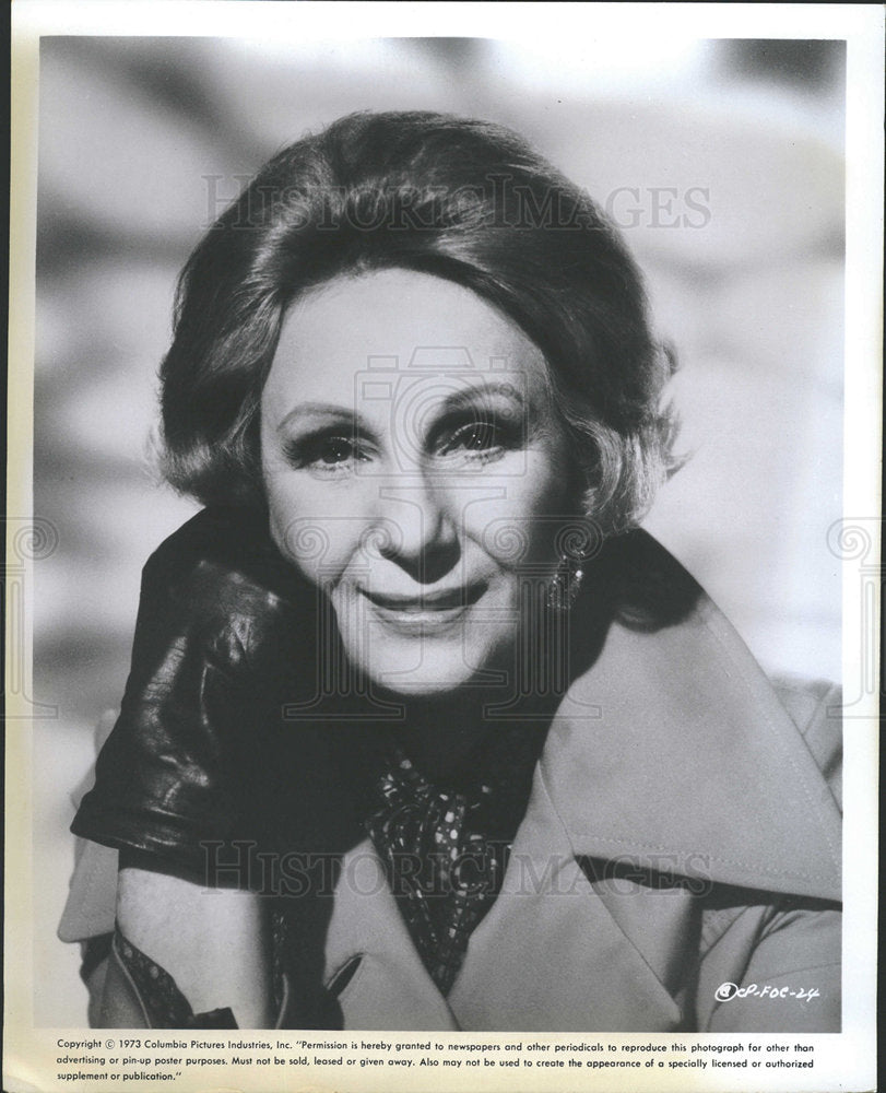 1973 Press Photo Actress Binnie Barnes Portrait Profile - Historic Images