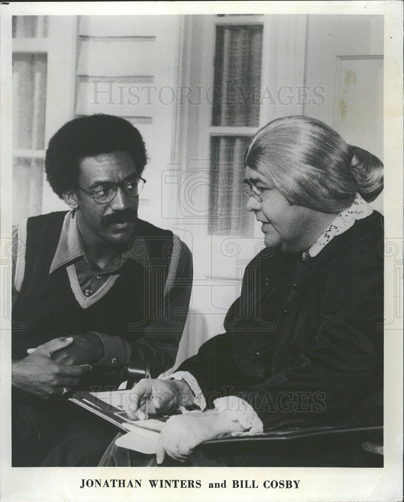 1973 Press Photo Bill Cosby and  Jonathan Winters - Historic Images