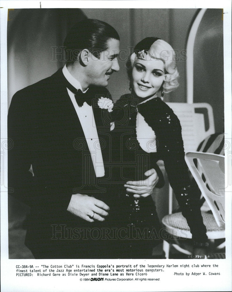 1984 Press Photo Actors Richard Gere & Diane Lane - Historic Images