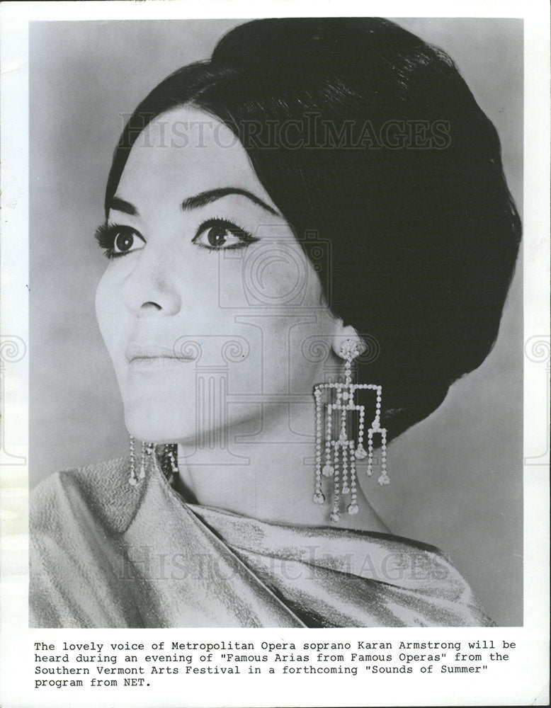1969 Press Photo Karan Armstrong, Opera/Soprano - Historic Images