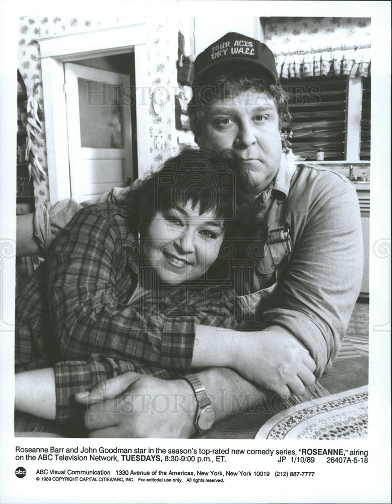 1989 Press Photo Actress Roseanne Barr In Roseanne - Historic Images