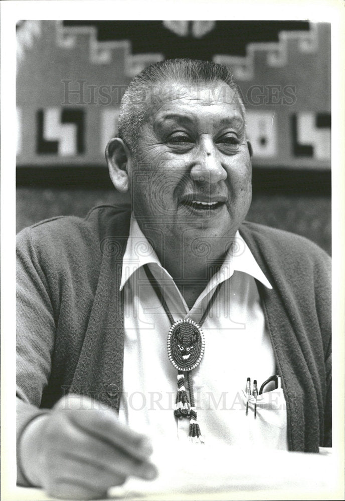 1986 Press Photo Calvin Lay Seneca Nation President - Historic Images