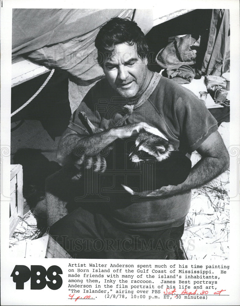 1978 Press Photo Artist Walter Anderson James Best  - Historic Images