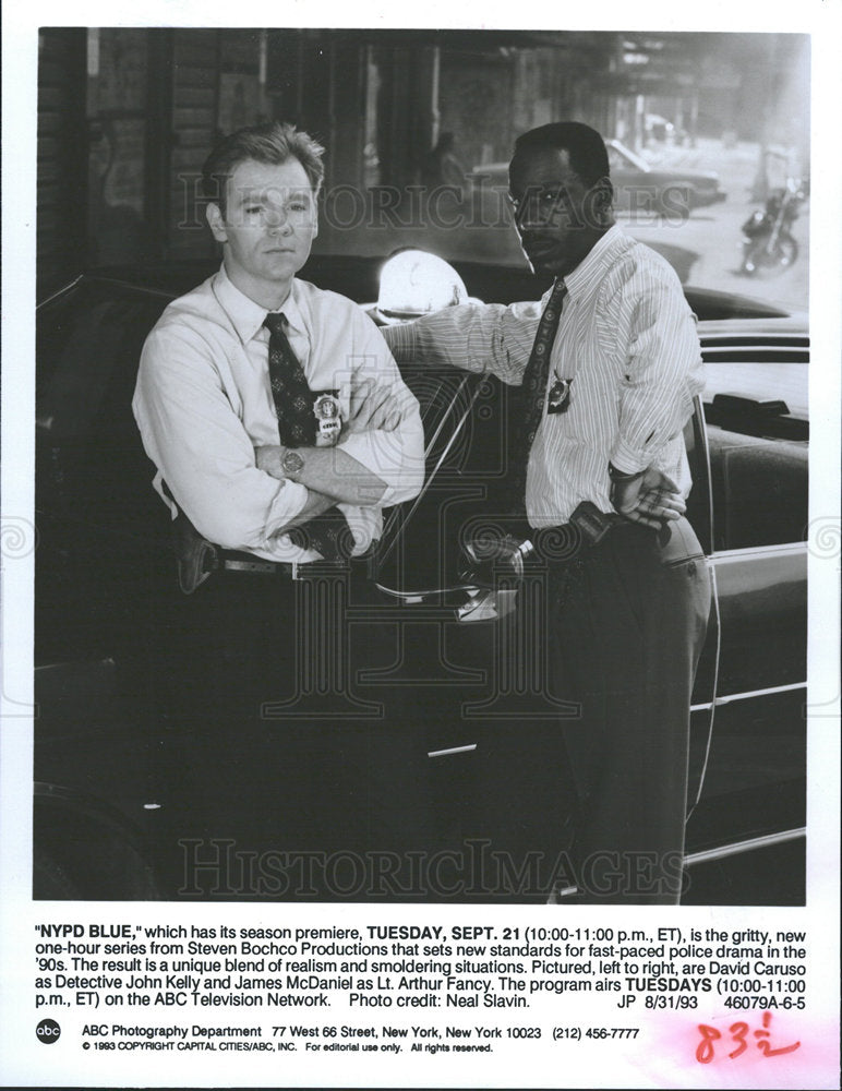 1993 Press Photo Steven Bochco Nypd Blue Arthur Fancy  - Historic Images