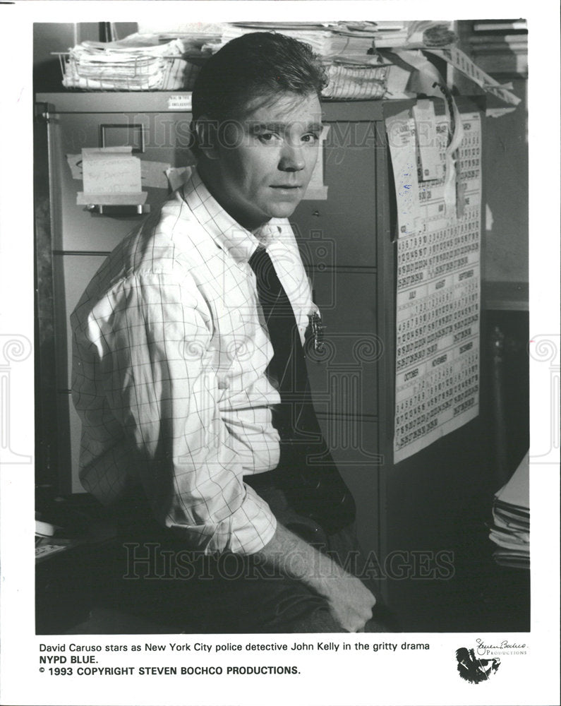 1995 Press Photo David Caruso star New York City police - Historic Images