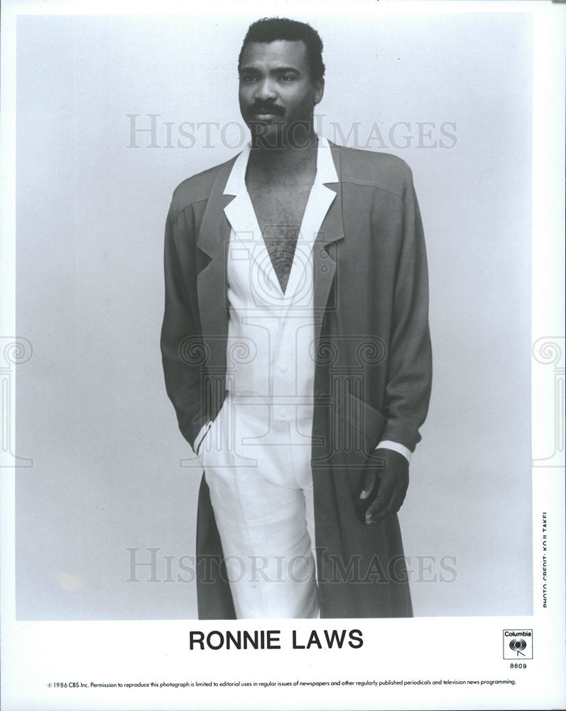 1986 Press Photo Ronnie Laws American Jazz Saxophonist - Historic Images