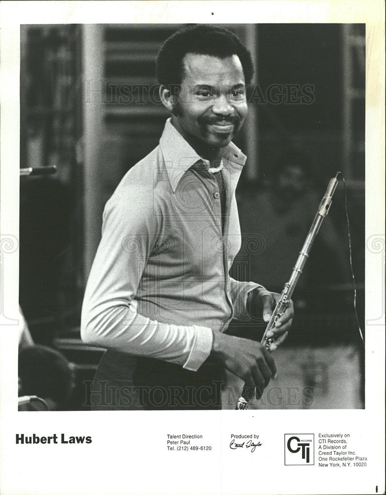 1977 Press Photo Flutist Hubert Laws - Historic Images