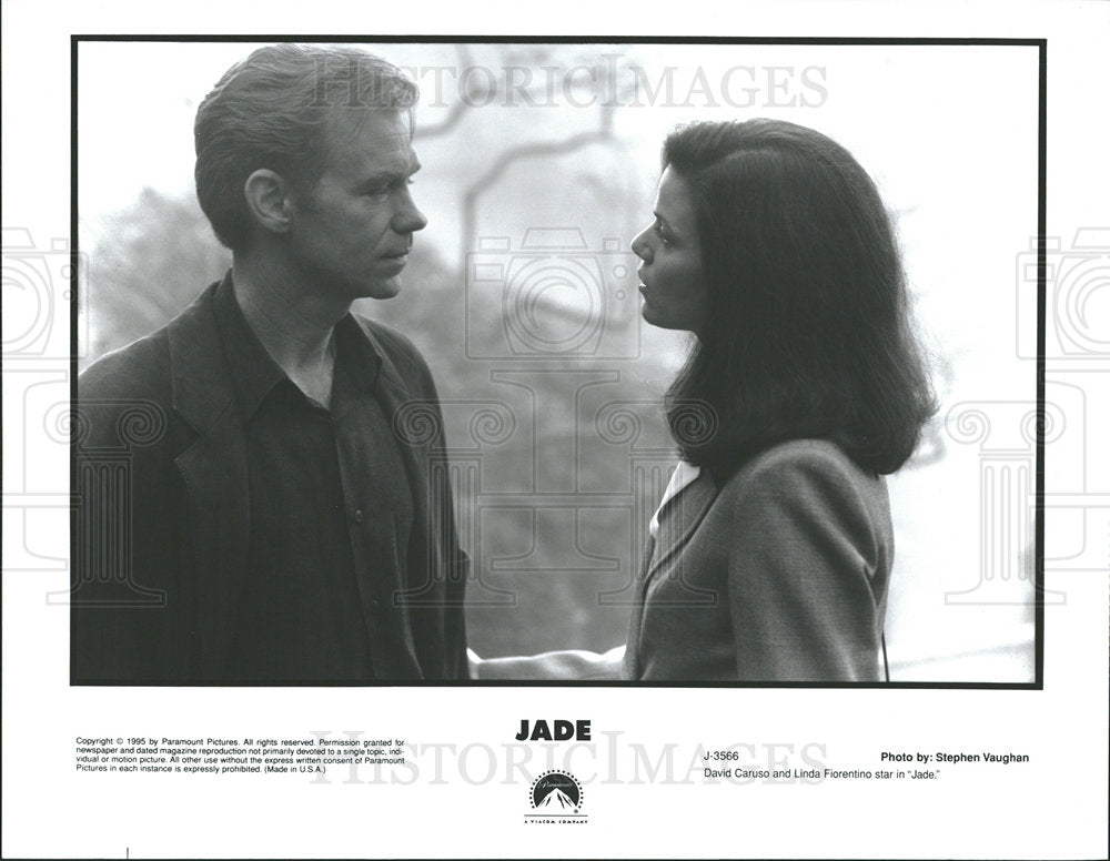 1995 Press Photo David Caruso And Linda Fiorentino  - Historic Images