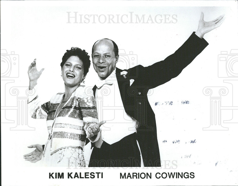 1990 Press Photo Marion Cowings wife Kim Kalesti  - Historic Images