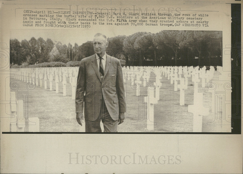 1970 Press Photo Geneal Mark Clark - Historic Images